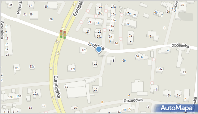 Szczecin, Zbójnicka, 12j, mapa Szczecina