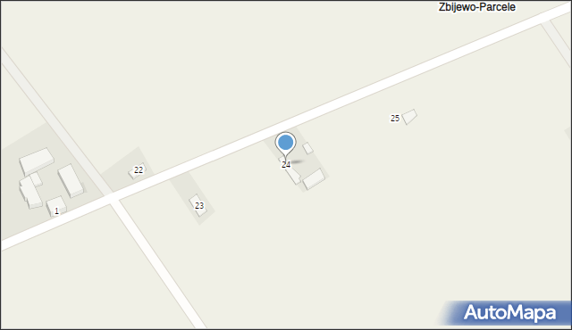 Szczecin, Zbijewo-Parcele, 24, mapa Szczecina