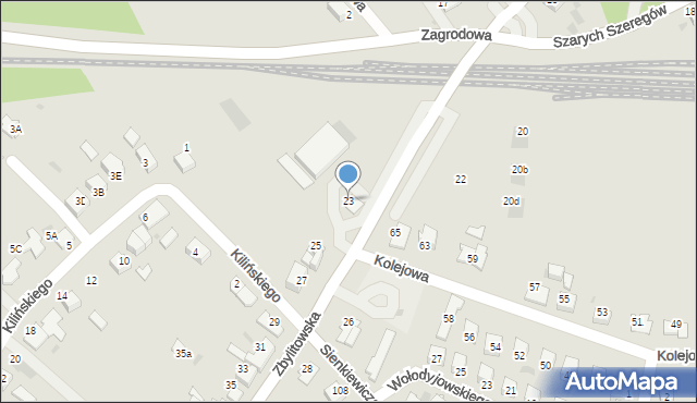 Tarnów, Zbylitowska, 23, mapa Tarnów