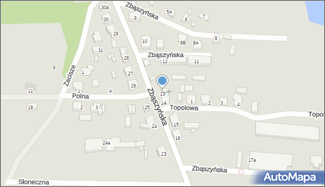 Trzciel, Zbąszyńska, 13, mapa Trzciel