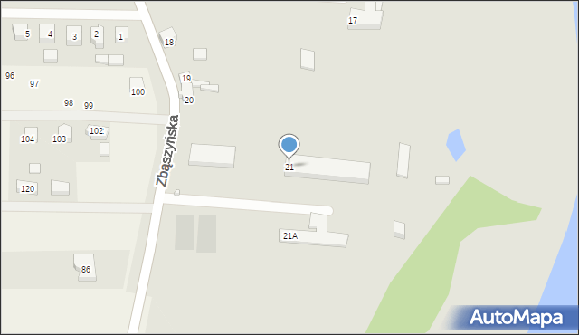 Trzciel, Zbąszyńska, 21, mapa Trzciel