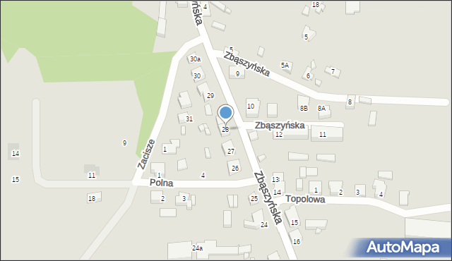 Trzciel, Zbąszyńska, 28, mapa Trzciel