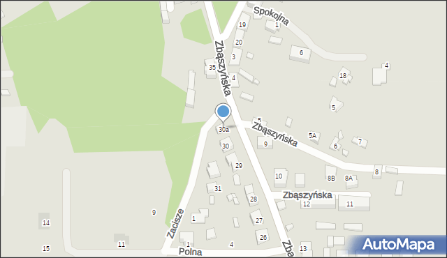 Trzciel, Zbąszyńska, 30a, mapa Trzciel
