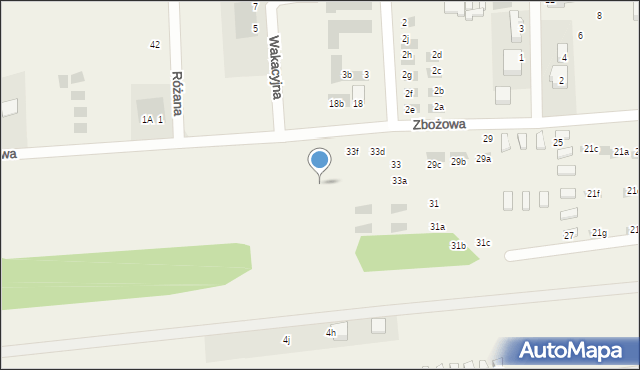Tupadły, Zbożowa, 39a, mapa Tupadły