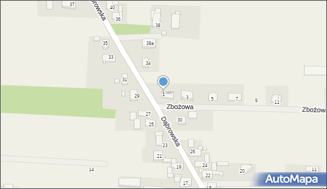 Wawelno, Zbożowa, 1, mapa Wawelno