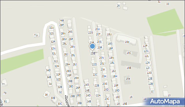 Wieliczka, Zbożowa, 22E, mapa Wieliczka