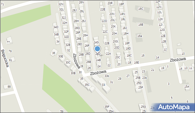 Wieliczka, Zbożowa, 24C, mapa Wieliczka