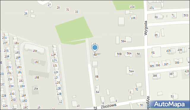 Wieliczka, Zbożowa, 6D, mapa Wieliczka