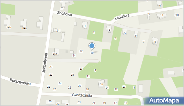 Wódka, Zbożowa, 10, mapa Wódka
