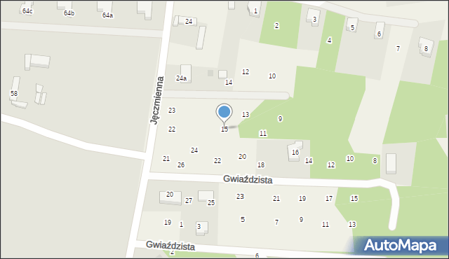 Wódka, Zbożowa, 15, mapa Wódka