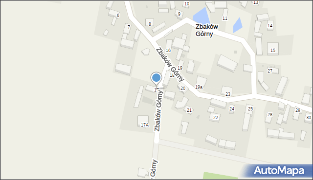 Zbaków Górny, Zbaków Górny, 17, mapa Zbaków Górny