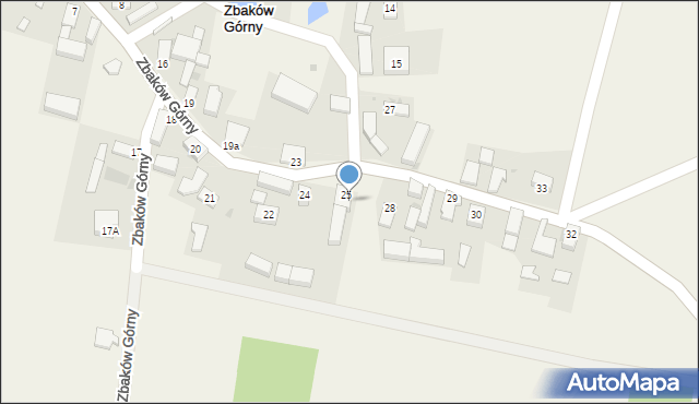 Zbaków Górny, Zbaków Górny, 26, mapa Zbaków Górny