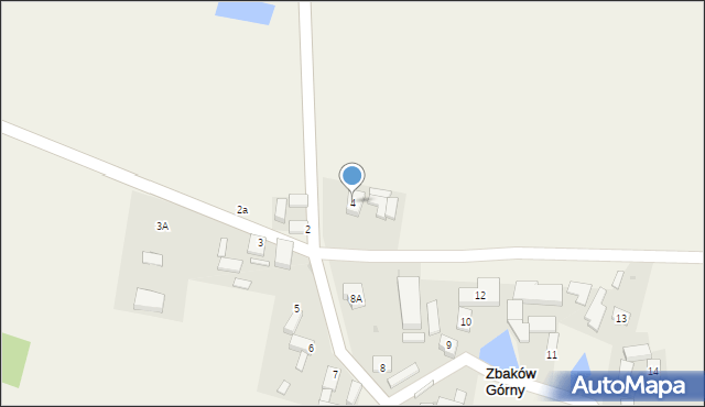 Zbaków Górny, Zbaków Górny, 4, mapa Zbaków Górny