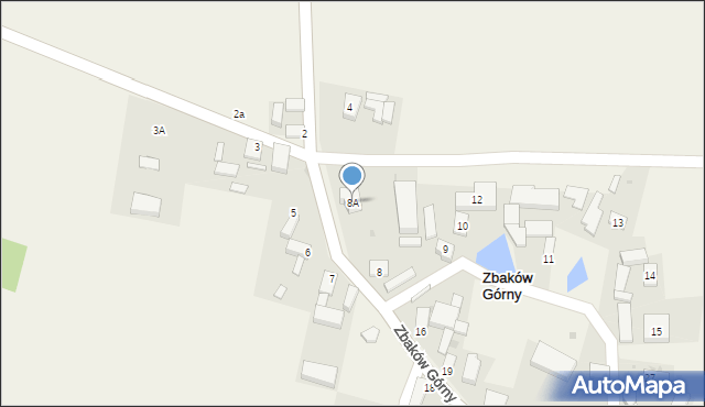 Zbaków Górny, Zbaków Górny, 8A, mapa Zbaków Górny