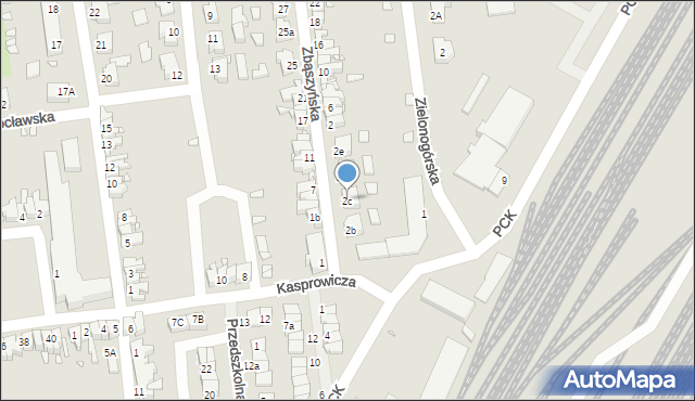 Zbąszynek, Zbąszyńska, 2c, mapa Zbąszynek