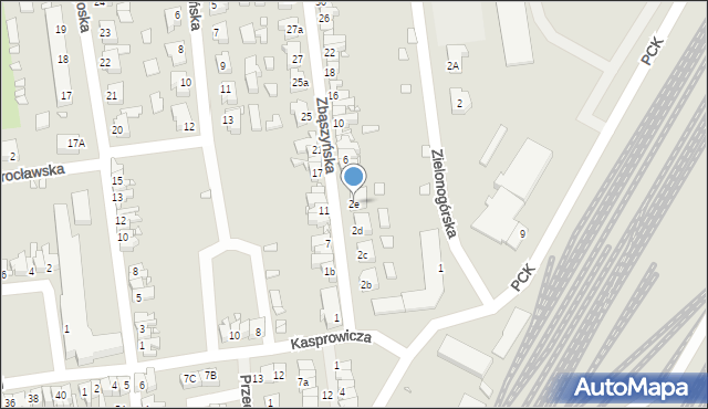 Zbąszynek, Zbąszyńska, 2e, mapa Zbąszynek