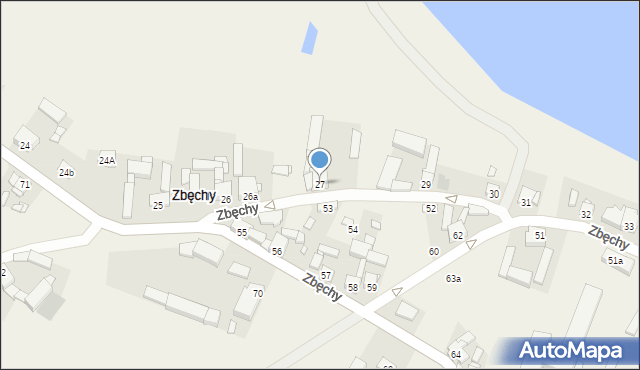 Zbęchy, Zbęchy, 27, mapa Zbęchy