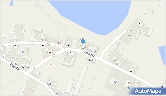Zbęchy, Zbęchy, 32, mapa Zbęchy
