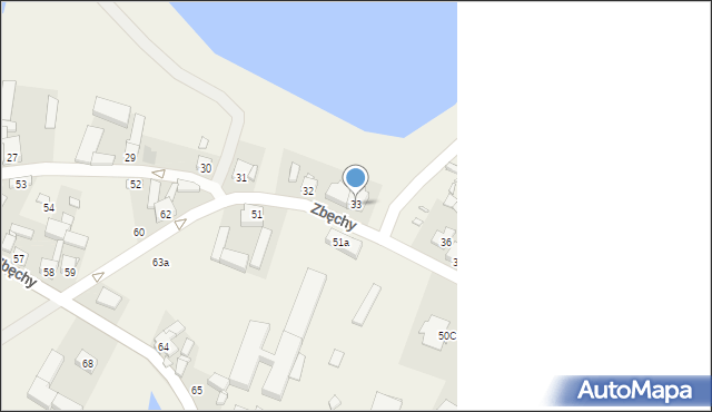 Zbęchy, Zbęchy, 33, mapa Zbęchy