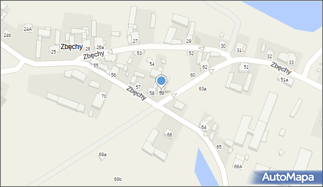Zbęchy, Zbęchy, 59, mapa Zbęchy