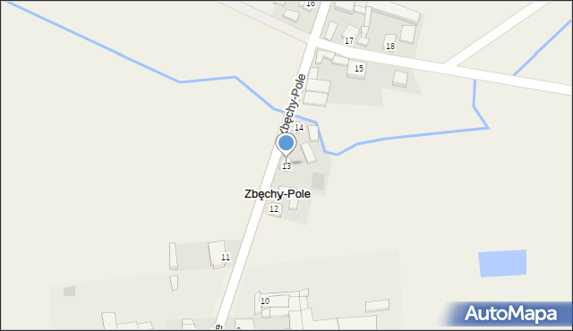 Zbęchy-Pole, Zbęchy-Pole, 13, mapa Zbęchy-Pole