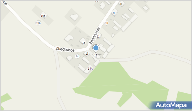Zbędowice, Zbędowice, 12, mapa Zbędowice