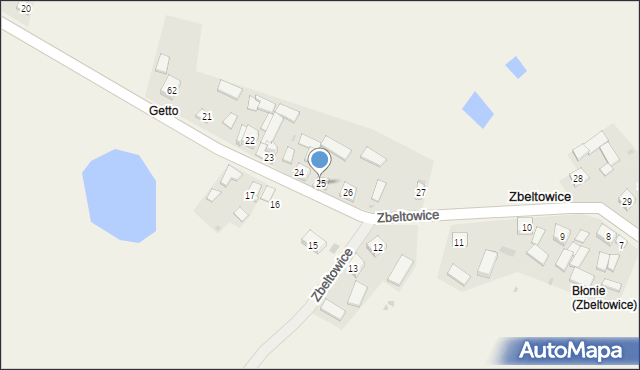 Zbeltowice, Zbeltowice, 25, mapa Zbeltowice