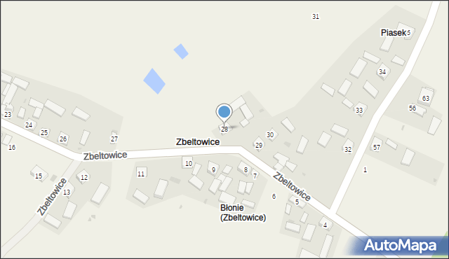 Zbeltowice, Zbeltowice, 28, mapa Zbeltowice