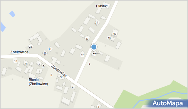 Zbeltowice, Zbeltowice, 57, mapa Zbeltowice