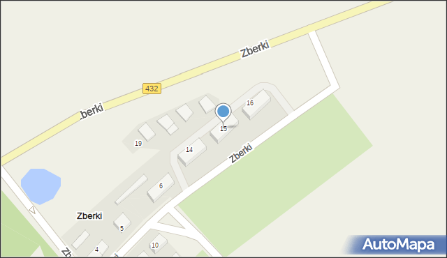 Zberki, Zberki, 15, mapa Zberki