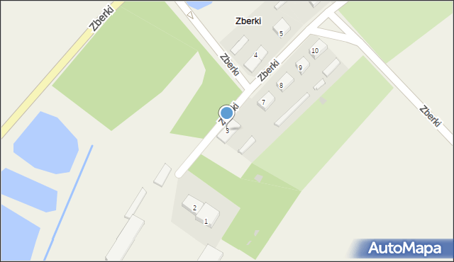 Zberki, Zberki, 3, mapa Zberki