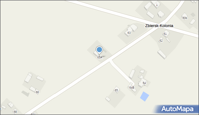 Zbiersk-Kolonia, Zbiersk-Kolonia, 63A, mapa Zbiersk-Kolonia