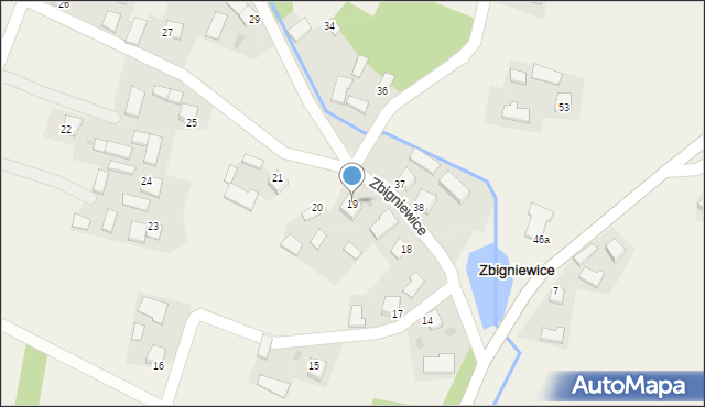 Zbigniewice, Zbigniewice, 19, mapa Zbigniewice