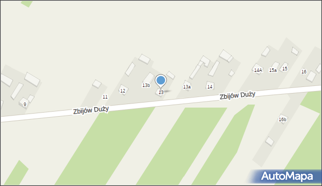 Zbijów Duży, Zbijów Duży, 13, mapa Zbijów Duży