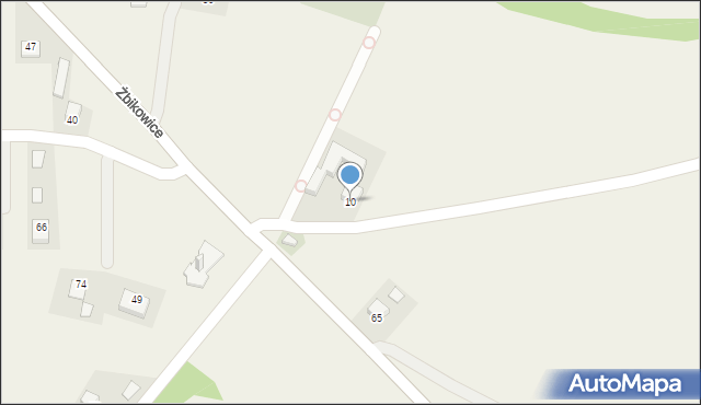 Żbikowice, Żbikowice, 10, mapa Żbikowice