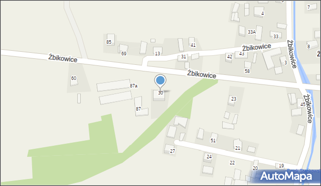 Żbikowice, Żbikowice, 30, mapa Żbikowice