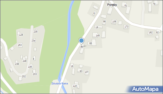 Zbludza, Zbludza, 35, mapa Zbludza