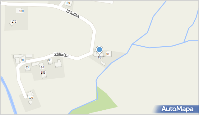 Zbludza, Zbludza, 91, mapa Zbludza