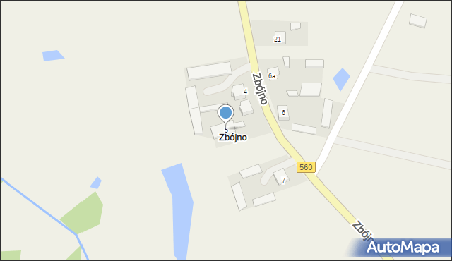 Zbójno, Zbójno, 5, mapa Zbójno