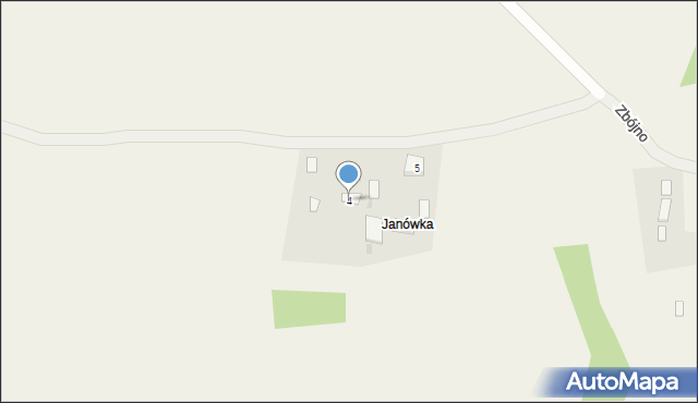 Zbójno, Zbójno, 4, mapa Zbójno
