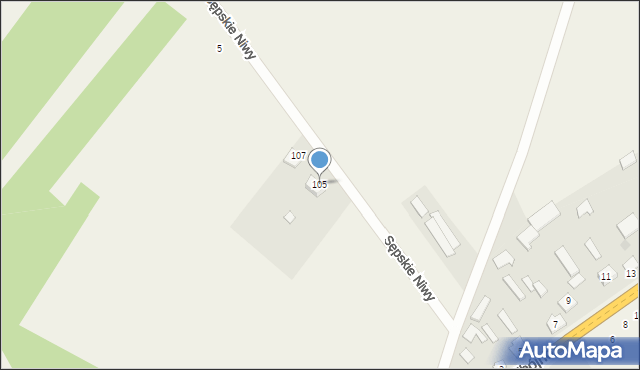 Zbójno, Zbójno, 105, mapa Zbójno