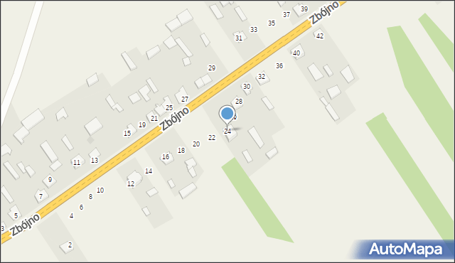 Zbójno, Zbójno, 24, mapa Zbójno