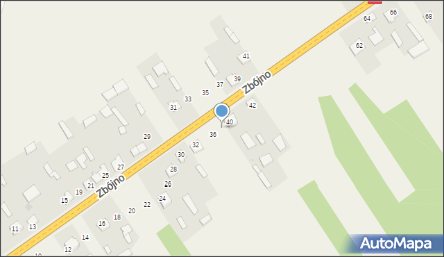 Zbójno, Zbójno, 38, mapa Zbójno