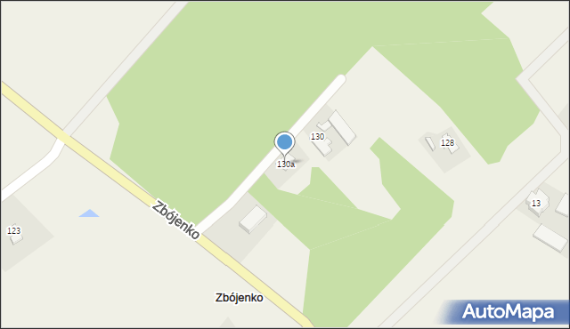 Zbójno, Zbójno, 130a, mapa Zbójno