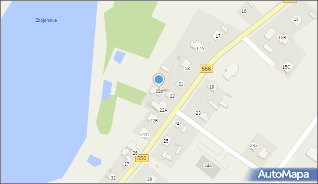 Zbójno, Zbójno, 22d, mapa Zbójno