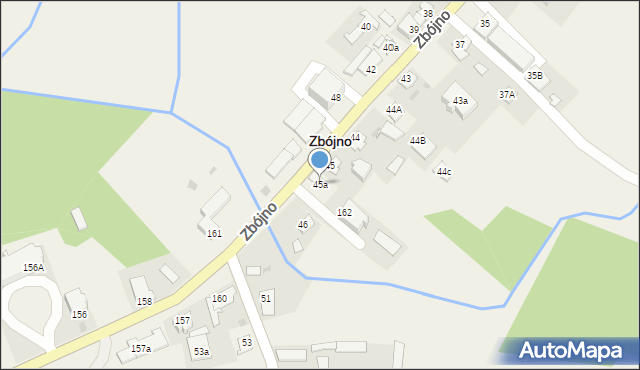 Zbójno, Zbójno, 45a, mapa Zbójno