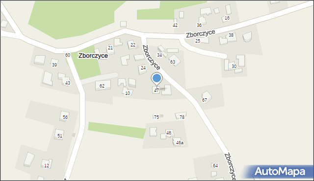 Zborczyce, Zborczyce, 47, mapa Zborczyce