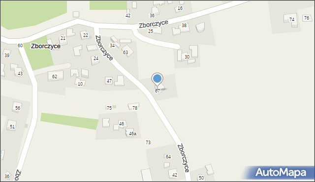 Zborczyce, Zborczyce, 67, mapa Zborczyce
