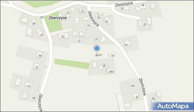 Zborczyce, Zborczyce, 75, mapa Zborczyce