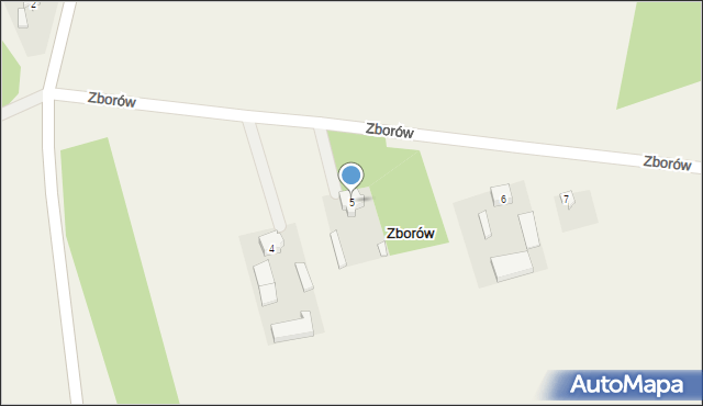 Zborów, Zborów, 5, mapa Zborów